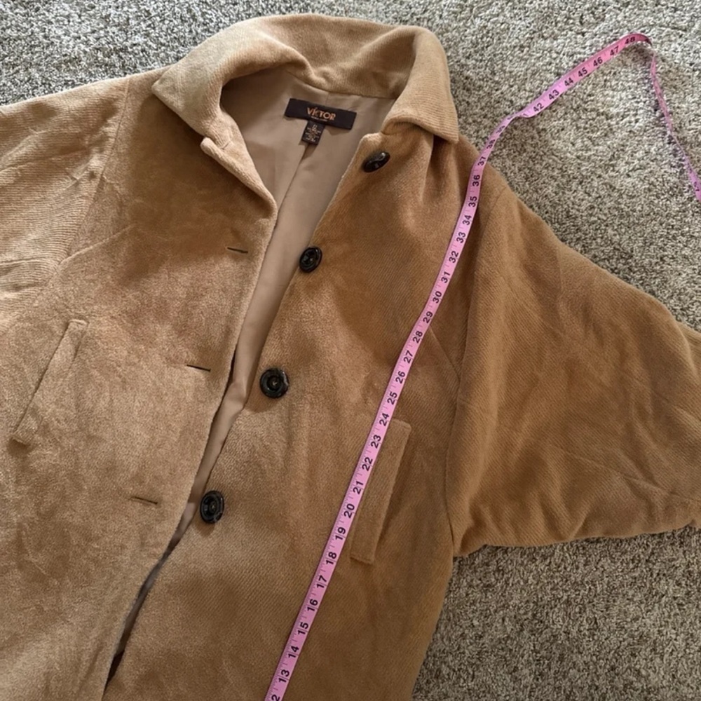 Victor Alfaro Rabbit Hair Wool Luxury Blend Coat Womens Tan Brown
size Large - Picture 10 of 12